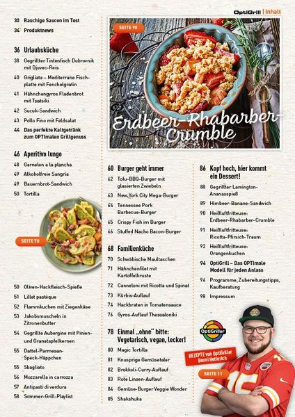 Produktbild: OptiGrill Magazin: So leicht geht lecker. Das grosse Sommer-Grillfest. Exklusive Rezepte von Nelson M&uuml;ller und Benni Hetterich "Der OptiGriller"