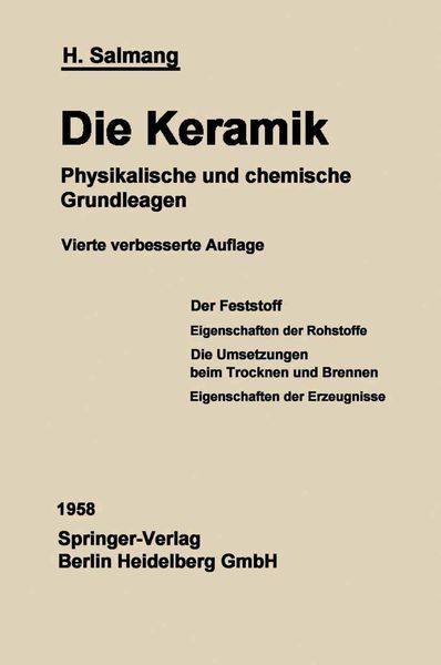 Produktbild: Die physikalischen und chemischen Grundlagen der Keramik