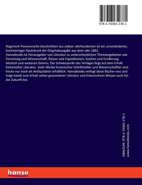 Produktbild: R&uuml;gensch-Pommersche Geschichten aus sieben Jahrhunderten