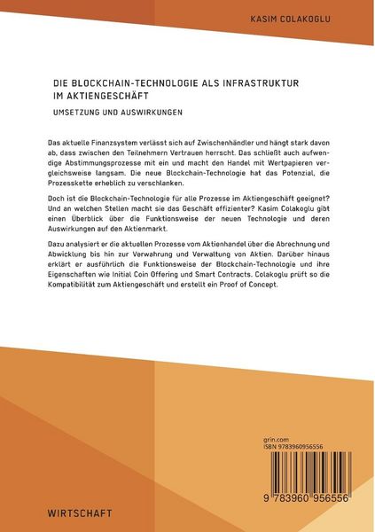Produktbild: Die Blockchain-Technologie als Infrastruktur im Aktiengesch&auml;ft. Umsetzung und Auswirkungen