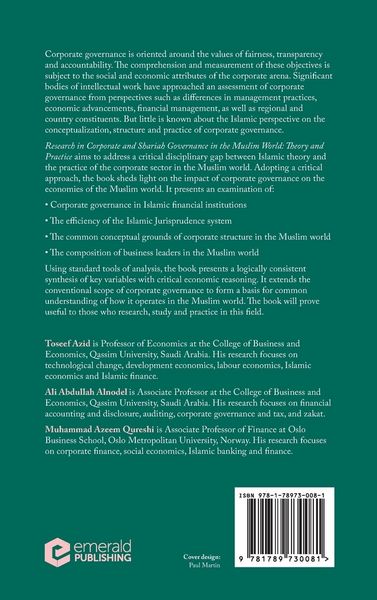 Produktbild: Research in Corporate and Shari'ah Governance in the Muslim World