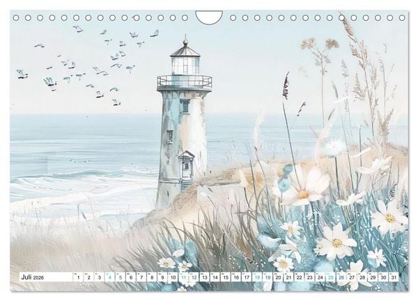 Produktbild: Strandtr&auml;ume in Aquarell (Wandkalender 2026 DIN A4 quer), CALVENDO Monatskalender