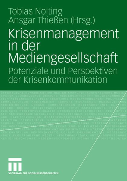 Produktbild: Krisenmanagement in der Mediengesellschaft