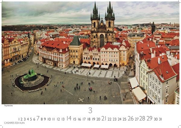 Produktbild: Prag Kalender 2027 &ndash; Wandkalender | Fotokalender 35x50cm Grosses Format - Hochwertige Fotos von Prags bekanntesten Bauwerken, historischen Pl&auml;tzen und malerischen Ecken