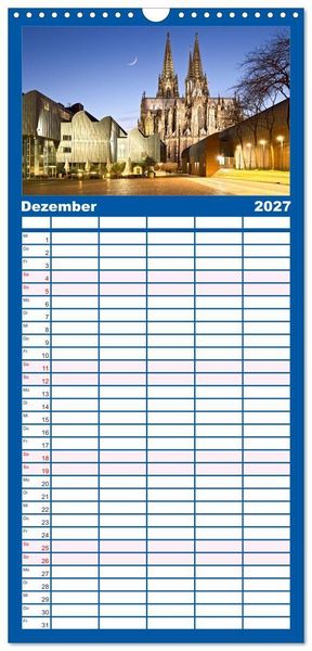 Produktbild: Familienplaner 2027 - Welterbe - Kultur und Natur in Deutschland mit 5 Spalten (Wandkalender, 21 x 45 cm) CALVENDO