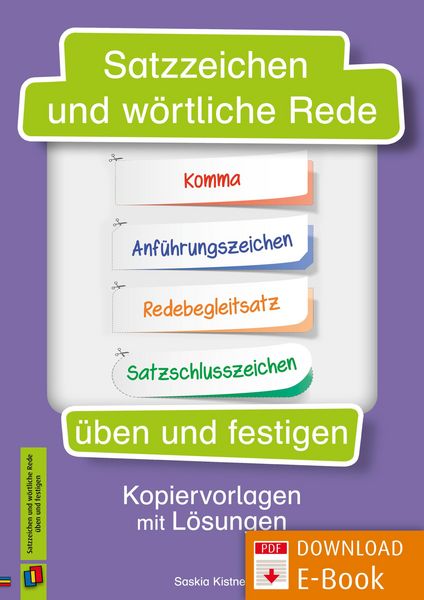 Produktbild: Satzzeichen und w&ouml;rtliche Rede &uuml;ben und festigen