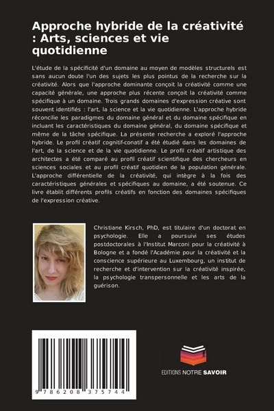 Produktbild: Approche hybride de la cr&eacute;ativit&eacute; : Arts, sciences et vie quotidienne