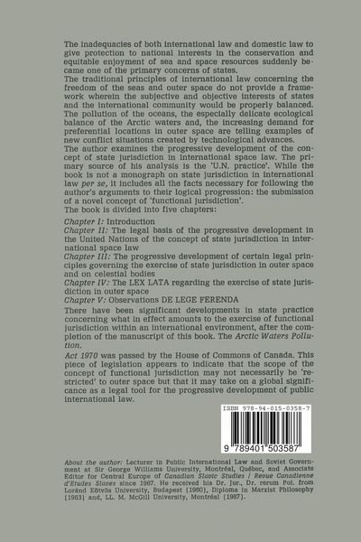 Produktbild: The Concept of State Jurisdiction in International Space Law