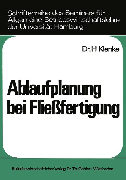 Produktbild: Ablaufplanung bei Flie&szlig;fertigung
