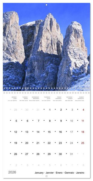 Produktbild: Dolomites Moments in the light (Wall Calendar 2026 12 &times; 12 Inch) CALVENDO 12 Month Wall Calendar
