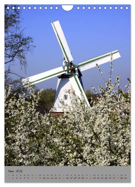 Produktbild: Windm&uuml;hlen in Norddeutschland (Wandkalender 2026 DIN A4 hoch), CALVENDO Monatskalender