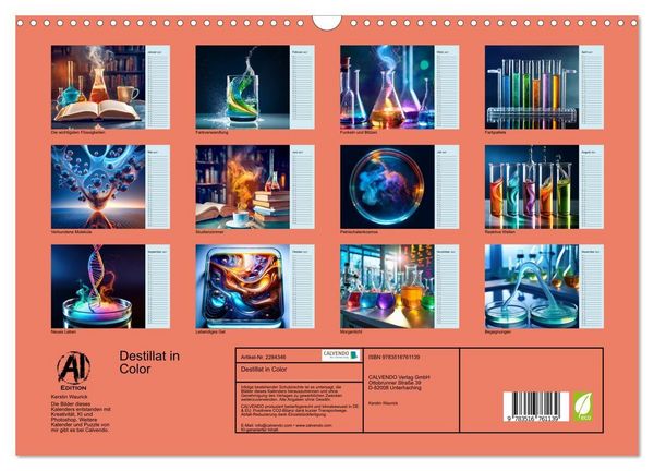 Produktbild: Destillat in Color (Wandkalender 2027 DIN A3 quer), CALVENDO Monatskalender