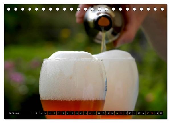 Produktbild: Biergenuss zu jeder Jahreszeit (Tischkalender 2026 DIN A5 quer), CALVENDO Monatskalender