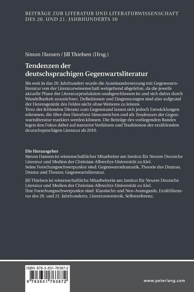 Produktbild: Tendenzen der deutschsprachigen Gegenwartsliteratur
