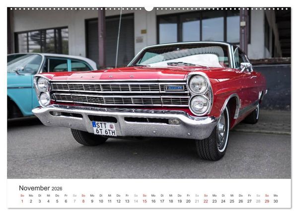 Produktbild: Amerikanische Oldtimer - Vintage US Cars auf Hamburgs Stra&szlig;en (Wandkalender 2026 DIN A2 quer), CALVENDO Monatskalender