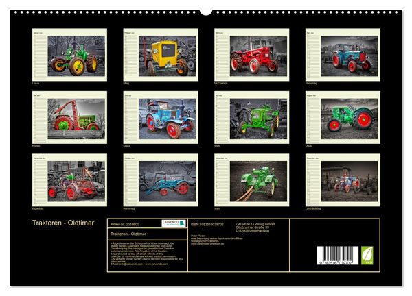 Produktbild: Traktoren - Oldtimer (hochwertiger Premium Wandkalender 2026 DIN A2 quer), Kunstdruck in Hochglanz
