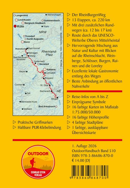 Produktbild: RheinBurgenWeg von Rolandseck nach Bingen