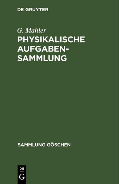 Produktbild: Physikalische Aufgabensammlung