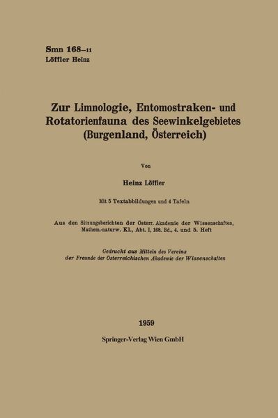 Produktbild: Zur Limnologie, Entomostraken- und Rotatorienfauna des Seewinkelgebietes (Burgenland, &Ouml;sterreich)