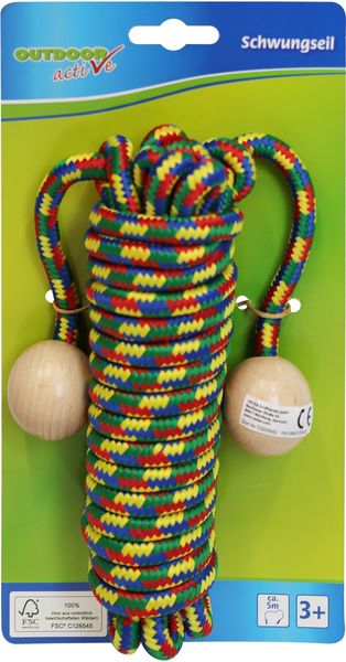 Produktbild: Outdoor active Schwungseil mit Holzkugeln, L&auml;nge 5 m