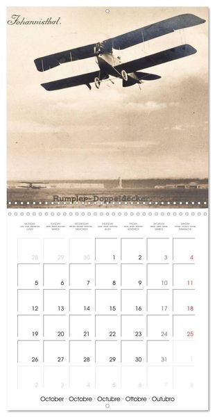 Produktbild: Biplanes on historic postcards (Wall Calendar 2026 12 &times; 12 Inch) CALVENDO 12 Month Wall Calendar