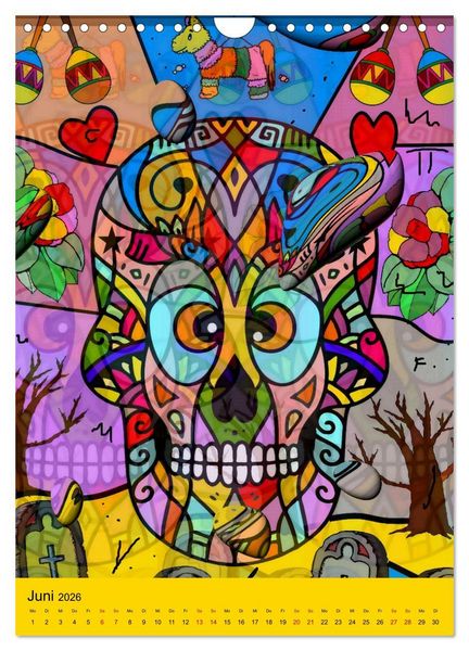 Produktbild: Nico Bielows Dia los Muertos (Wandkalender 2026 DIN A4 hoch), CALVENDO Monatskalender