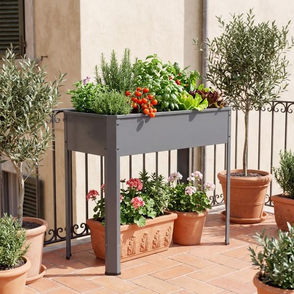 Produktbild: Metall Beet Pflanzkasten Hochbeet 80x35 Balora L