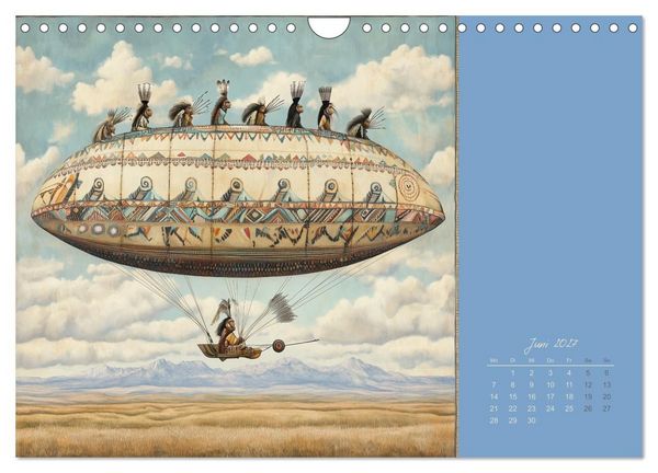 Produktbild: Mit KI durch die Epochen und L&uuml;fte (Wandkalender 2027 DIN A4 quer), CALVENDO Monatskalender