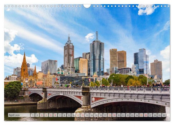 Produktbild: Melbourne Impressionen (Wandkalender 2026 DIN A3 quer), CALVENDO Monatskalender