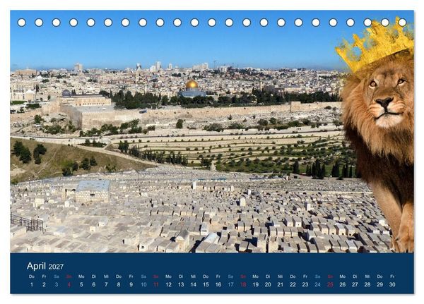 Produktbild: Geliebtes Jerusalem (Tischkalender 2027 DIN A5 quer), CALVENDO Monatskalender
