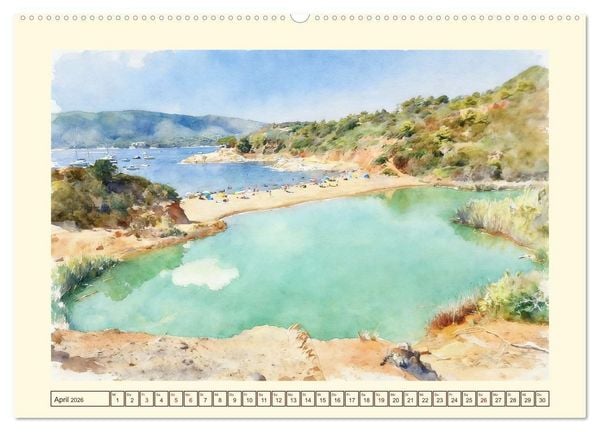 Produktbild: Elba - Insel imToskanischen Archipel (hochwertiger Premium Wandkalender 2026 DIN A2 quer), Kunstdruck in Hochglanz