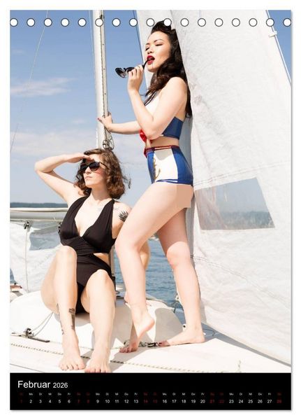 Produktbild: Schiff Ahoi - Swiss Sailor Babes (Tischkalender 2026 DIN A5 hoch), CALVENDO Monatskalender