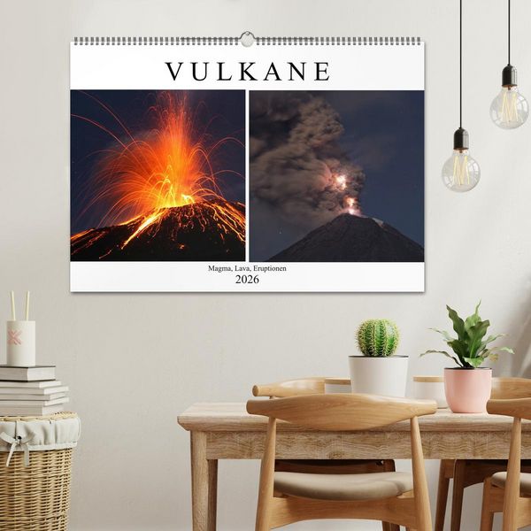 Produktbild: Vulkane - Magma, Lava, Eruptionen (Wandkalender 2026 DIN A2 quer), CALVENDO Monatskalender