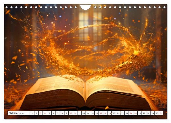 Produktbild: Mystische Welten - Mit B&uuml;chern die Grenzen der Phantasie erweitern (Wandkalender 2026 DIN A4 quer), CALVENDO Monatskalender