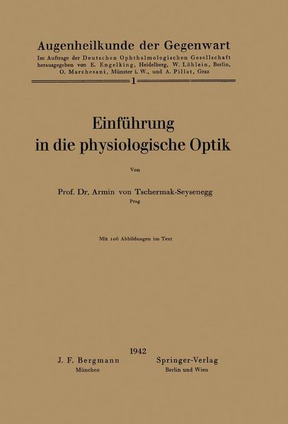 Produktbild: Einf&uuml;hrung in die physiologische Optik