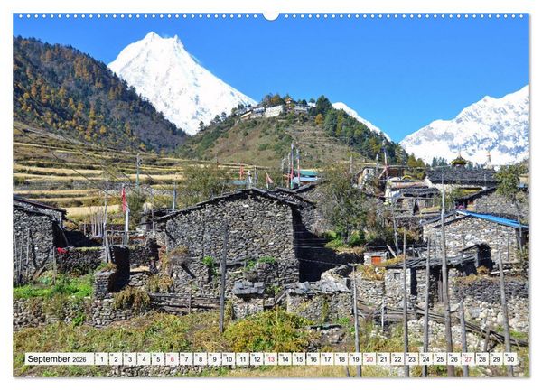 Produktbild: Wohnen im HIMALAYA (hochwertiger Premium Wandkalender 2026 DIN A2 quer), Kunstdruck in Hochglanz