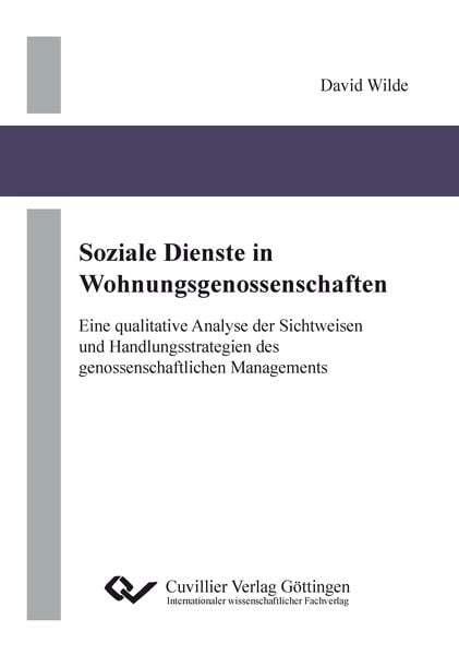 Soziale Dienste in Wohnungsgenossenschaften, Taschenbuch von David Wilde, Cuvillier Verlag, 9783954047666