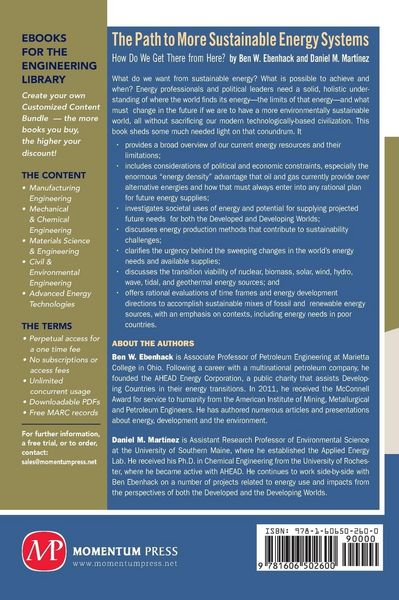 Produktbild: The Path to More Sustainable Energy Systems