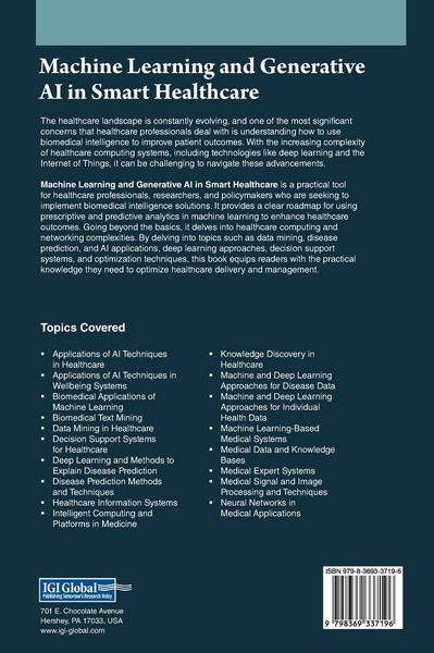 Produktbild: Machine Learning and Generative AI in Smart Healthcare