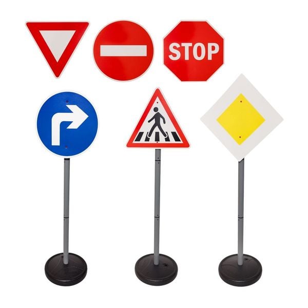 Produktbild: alldoro - Verkehrszeichen-Set, 75 cm hoch