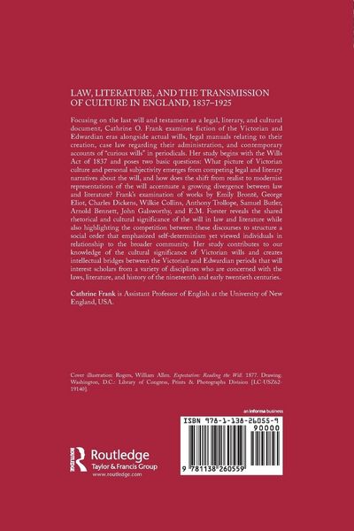 Produktbild: Law, Literature, and the Transmission of Culture in England, 1837-1925