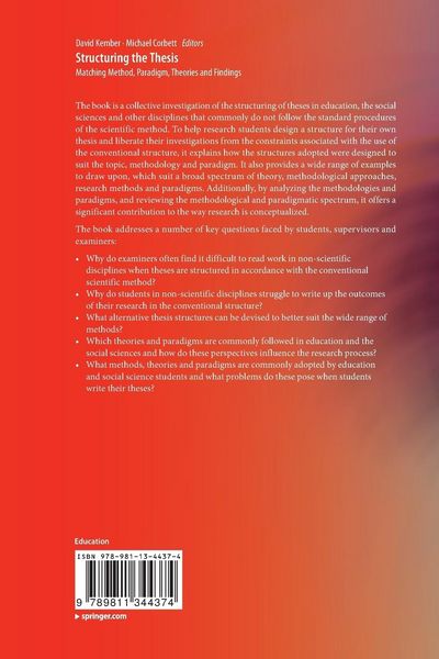 Produktbild: Structuring the Thesis