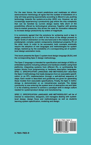 Produktbild: SPECC: Specification Language and Methodology