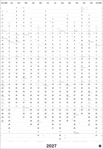 Produktbild: Black&White Mega-Posterplaner 2027