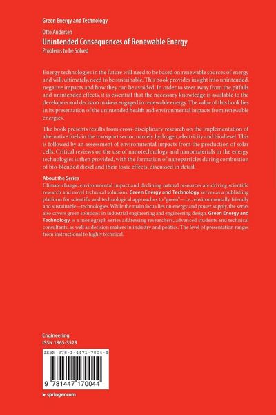 Produktbild: Unintended Consequences of Renewable Energy