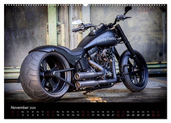 Produktbild: Exklusive Best of Fat Ass Custombike Edition, feinste Harleys mit fettem Hintern (Wandkalender 2025 DIN A2 quer), CALVENDO Monatskalender