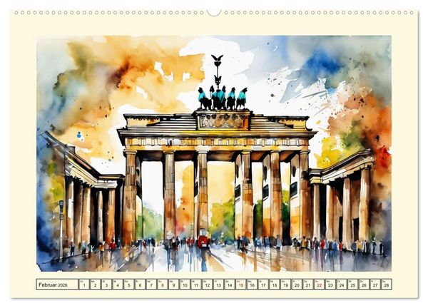 Produktbild: Europas Metropolen (hochwertiger Premium Wandkalender 2026 DIN A2 quer), Kunstdruck in Hochglanz