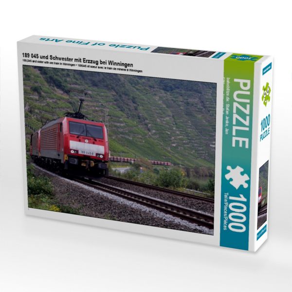 Produktbild: 189 045 und Schwester mit Erzzug bei Winningen (Puzzle)