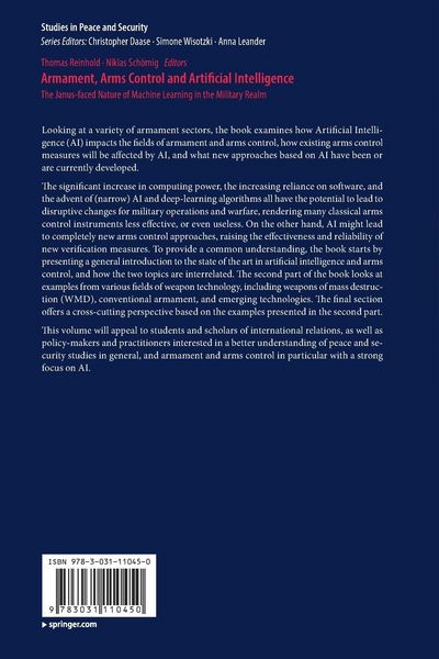 Produktbild: Armament, Arms Control and Artificial Intelligence