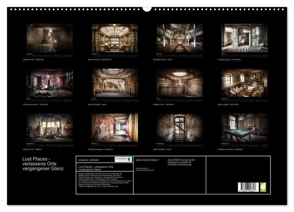 Produktbild: Lost Places - verlassene Orte vergangener Glanz (Wandkalender 2026 DIN A2 quer), CALVENDO Monatskalender
